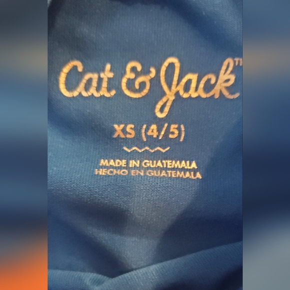 💚5/$25 Swim Shirts Blue Shark Print Kids Set Bundle Lot Of 2 Size XS 4-5 - Picture 5 of 5